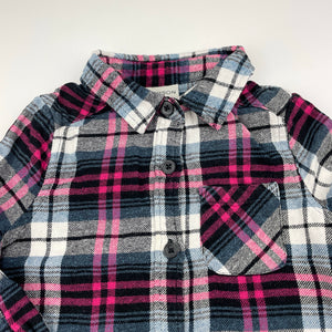 Girls Emerson, checked cotton shirt, L: 40cm, GUC, size 2,  