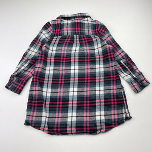 Girls Emerson, checked cotton shirt, L: 40cm, GUC, size 2,  