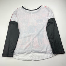 Load image into Gallery viewer, Girls Miss Understood, lightweight long sleeve top, cats, mark back left shoulder, FUC, size 8,  