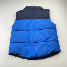 Load image into Gallery viewer, Boys Cotton On, reversible blue/navy puffer vest, GUC, size 4,  