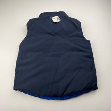 Load image into Gallery viewer, Boys Cotton On, reversible blue/navy puffer vest, GUC, size 4,  