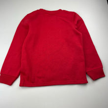 Load image into Gallery viewer, unisex B Collection, red fleece lined sweater / jumper, EUC, size 7,  