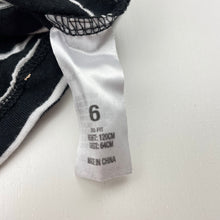 Load image into Gallery viewer, Girls H&amp;T, black &amp; white stripe cotton long sleeve top, NEW, size 6,  