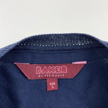 Load image into Gallery viewer, Girls Ted Baker, navy cotton / metallic lightweight knit cardigan, EUC, size 5,  