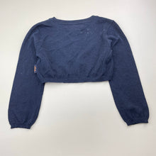 Load image into Gallery viewer, Girls Ted Baker, navy cotton / metallic lightweight knit cardigan, EUC, size 5,  