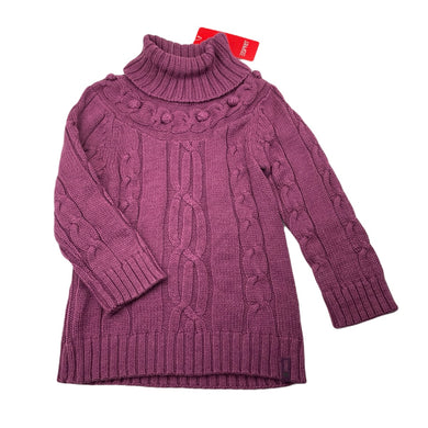 Girls Esprit, cable knit roll neck sweater / jumper, NEW, size 2-3,  