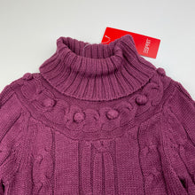 Load image into Gallery viewer, Girls Esprit, cable knit roll neck sweater / jumper, NEW, size 2-3,  