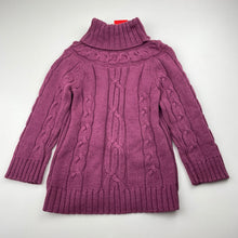 Load image into Gallery viewer, Girls Esprit, cable knit roll neck sweater / jumper, NEW, size 2-3,  