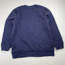 Load image into Gallery viewer, Boys B Collection, navy fleece lined sweater / jumper, wolf, EUC, size 8,  