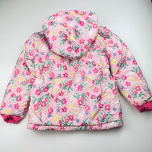 Load image into Gallery viewer, Girls Lily &amp; Dan, pink / floral reversible jacket / coat, EUC, size 5,  