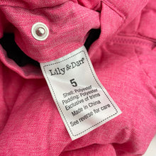 Load image into Gallery viewer, Girls Lily &amp; Dan, pink / floral reversible jacket / coat, EUC, size 5,  
