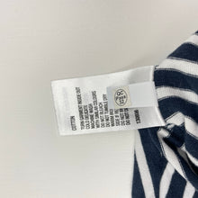 Load image into Gallery viewer, Girls H&amp;T, navy stripe cotton long sleeve tee / top, fox, EUC, size 4,  