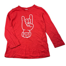 Load image into Gallery viewer, Boys Target, red cotton long sleeve tee / top, GUC, size 6,  