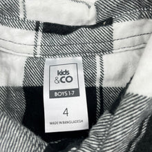 Load image into Gallery viewer, Boys Kids &amp; Co, checked flannel cotton long sleeve shirt, FUC, size 4,  