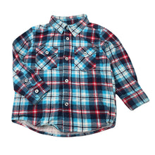 Load image into Gallery viewer, Boys H&amp;T, checked flannel cotton long sleeve shirt, GUC, size 3,  