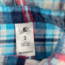 Load image into Gallery viewer, Boys H&amp;T, checked flannel cotton long sleeve shirt, GUC, size 3,  