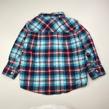 Load image into Gallery viewer, Boys H&amp;T, checked flannel cotton long sleeve shirt, GUC, size 3,  