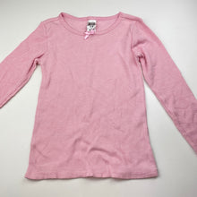 Load image into Gallery viewer, Girls Kids &amp; Co, pink waffle long sleeve pyjama top, GUC, size 4-6,  