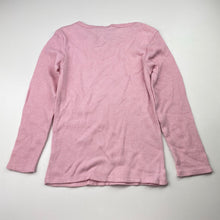 Load image into Gallery viewer, Girls Kids &amp; Co, pink waffle long sleeve pyjama top, GUC, size 4-6,  
