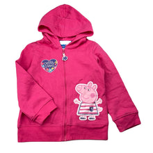 Load image into Gallery viewer, Girls Peppa Pig, fleece lined zip hoodie sweater, EUC, size 5,  