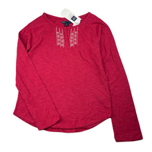 Load image into Gallery viewer, Girls GAP, embroidered cotton long sleeve tee / top, NEW, size 8,  