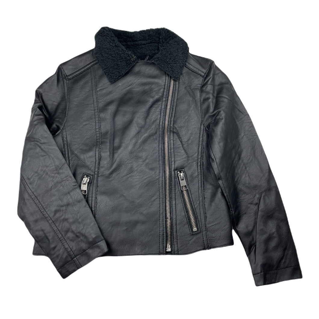 Girls Target, fleece lined faux leather jacket, GUC, size 7,  