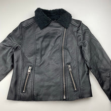 Load image into Gallery viewer, Girls Target, fleece lined faux leather jacket, GUC, size 7,  