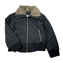 Load image into Gallery viewer, Girls Target, black jacket / coat, faux fur collar, GUC, size 7,  