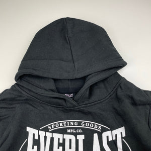 unisex EVERLAST, black fleece lined hoodie sweater, GUC, size 12,  