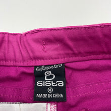 Load image into Gallery viewer, Girls Sista, stretch cotton pants, adjustable, Inside leg: 40cm, EUC, size 4,  