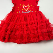 Load image into Gallery viewer, Girls Magic of Christmas, red tulle party dress, EUC, size 2, L: 42cm