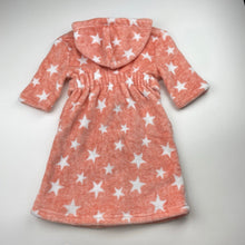 Load image into Gallery viewer, Girls soft, fleece hooded dressing gown / bath robe, L: 48cm, EUC, size 0-1,  