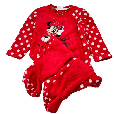 Girls Miss Minnie, fleece sleepsuit / pyjamas, GUC, size 3-4,  