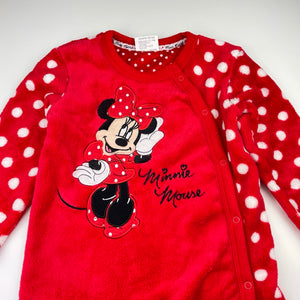 Girls Miss Minnie, fleece sleepsuit / pyjamas, GUC, size 3-4,  