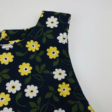 Load image into Gallery viewer, Girls Osh Kosh, navy floral denim maxi dress, *small fault in material left chest*, FUC, size 10, L: 93cm