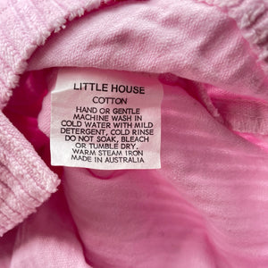 Girls Little House, vintage corduroy cotton dressing gown / bath robe, GUC, size 4,  