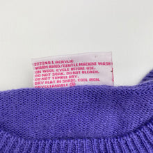 Load image into Gallery viewer, Girls Mango, purple knit tunic sweater, L: 43cm, EUC, size 3,  