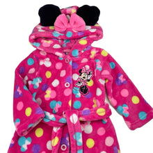 Load image into Gallery viewer, Girls Disney, Minnie Mouse fleece dressing gown / bath robe, FUC, size 2,  