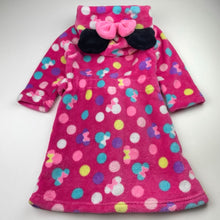 Load image into Gallery viewer, Girls Disney, Minnie Mouse fleece dressing gown / bath robe, FUC, size 2,  