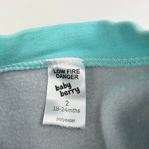 unisex Baby Berry, fleece zip coverall / romper, EUC, size 2,  