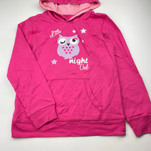 Girls pink, lightweight hoodie sweater, no labels, armpit to armpit: 38.5cm, shoulder to cuff: 50cm, EUC, size 10-12,  