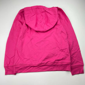 Girls pink, lightweight hoodie sweater, no labels, armpit to armpit: 38.5cm, shoulder to cuff: 50cm, EUC, size 10-12,  