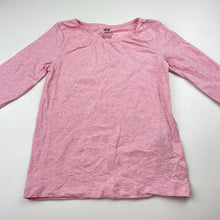 Load image into Gallery viewer, Girls H&amp;M, pink marle organic cotton blend long sleeve top, EUC, size 5-6,  