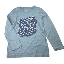 Load image into Gallery viewer, Boys Brilliant Basics, blue cotton long sleeve tee / top, GUC, size 6,  