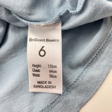 Load image into Gallery viewer, Boys Brilliant Basics, blue cotton long sleeve tee / top, GUC, size 6,  