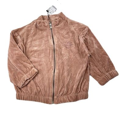 Girls Zara, velour cropped sleeve jacket, NEW, size 5,  