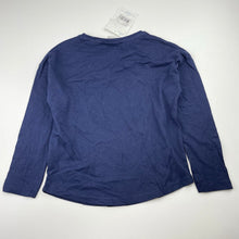 Load image into Gallery viewer, Girls B Collection, navy cotton long sleeve tee / top, flowers, NEW, size 4,  