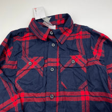 Load image into Gallery viewer, Boys Target, checked flannel cotton long sleeve shirt, NEW, size 6,  