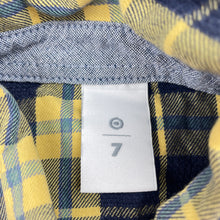 Load image into Gallery viewer, Boys Target, checked cotton long sleeve shirt, GUC, size 7,  