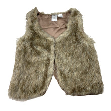 Load image into Gallery viewer, Girls H&amp;T, faux fur vest, 2 hook fastening, GUC, size 6,  